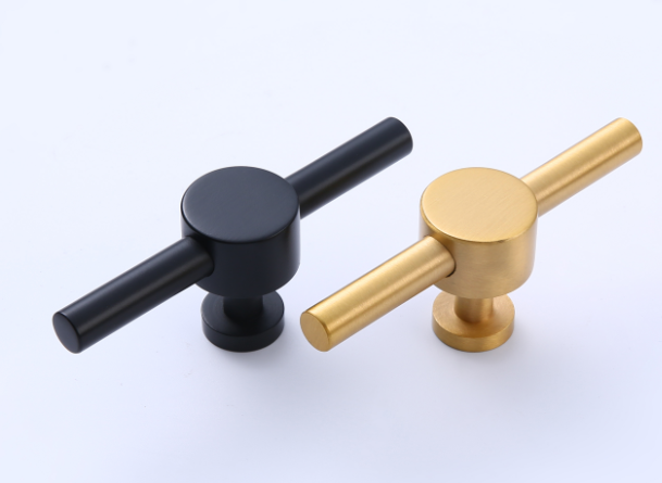 Competitive Price for Marble Cabinet Knobs - 9048 Nordic decorative brass matte black bedroom cabinet kitchen drawer handle – Zhangshiwujin