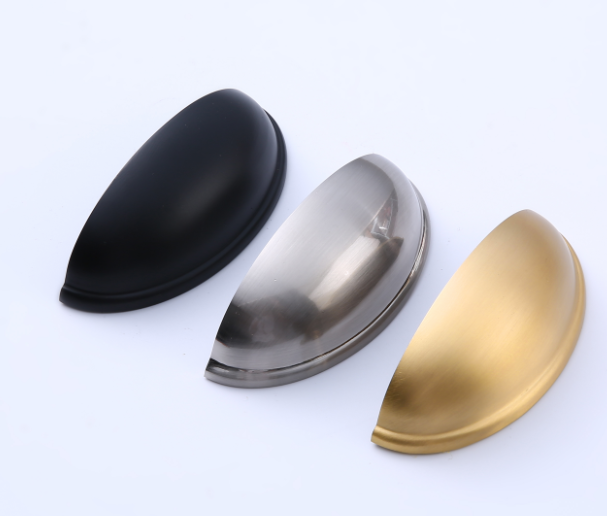 Super Lowest Price Bedroom Furniture Handles - 6160 High Quality Environmental Hardware Accessory Brass Semicircle Half Moon Pull Knobs Cup Shell Handles – Zhangshiwujin