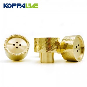 9007-H Button Shape Hammer Brass Cabinet Knob