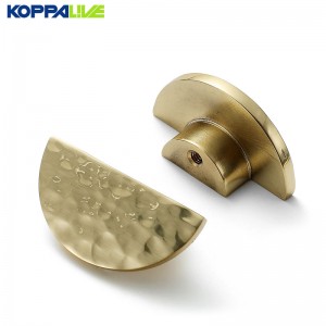 9037-H Half Moon Hammer Brass Cabinet Knob