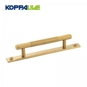 9058 Knurled with Plate Furniture Handle