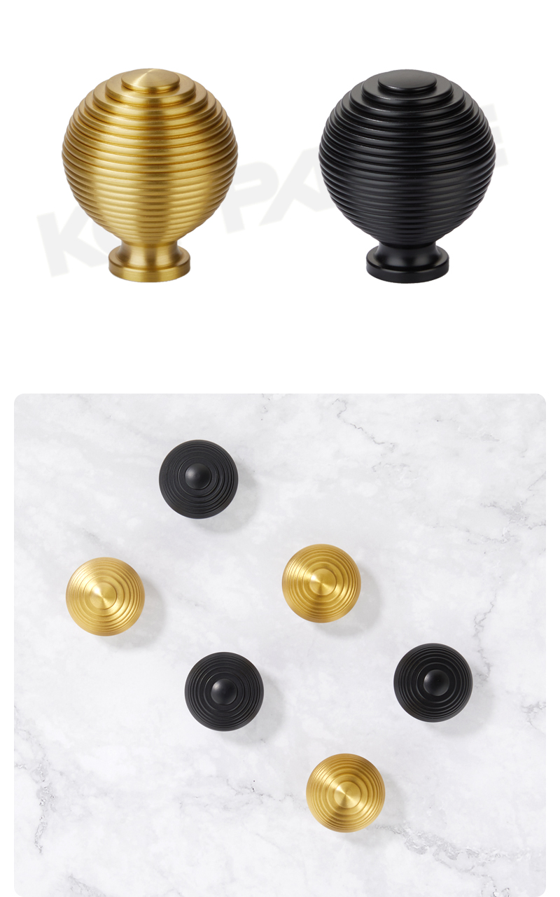 Matte brass ball luxury furniture cabinet wardrobe knobs drawer pulls handles kitchen door spherical round knob