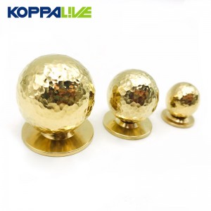 9072-H Spherical Hammer Brass Cabinet Knob