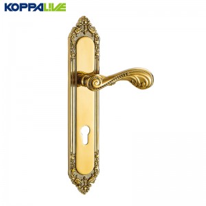968-06 Vintage Brass Plate Door Handle