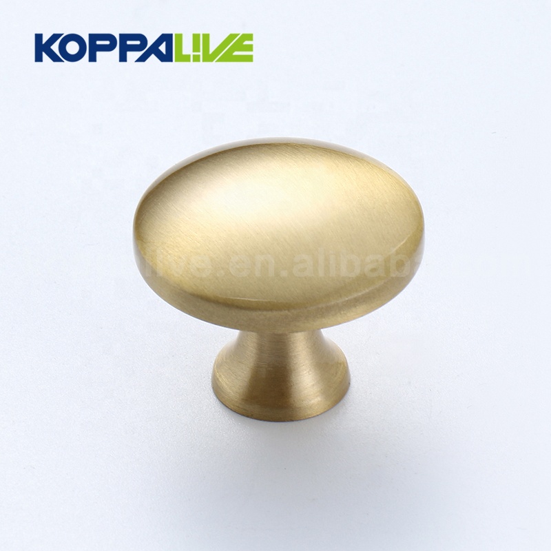 Cheap PriceList for Brass Bed Knobs - 6201-KOPPALIVE top quality single hole cupboard furniture hardware solid brass cabinet drawer knob – Zhangshiwujin