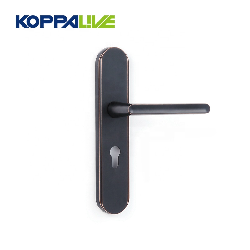 Factory Promotional Long Front Door Pull Handle - Zinc alloy furniture door hardware locks interior square handle on plate – Zhangshiwujin