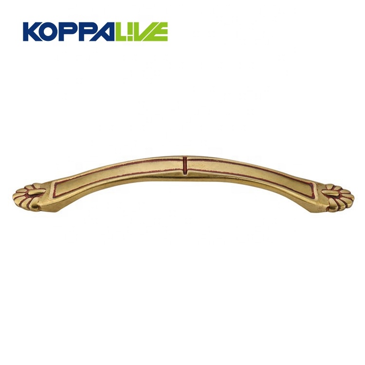 OEM Supply Furniture Handle Hardware – European Gold Antique Furniture Handles Brass Fancy Kitchen Cabinet Pull Handle – Zhangshiwujin