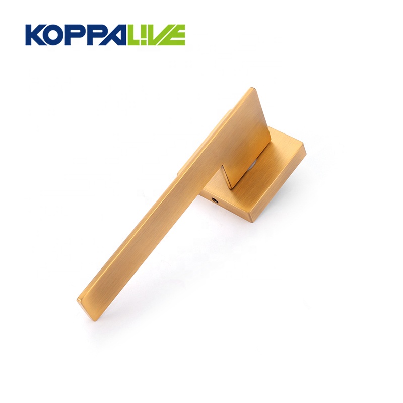 2018 China New Design Metal Pull Handle - Hot selling custom furniture accessories front lever zinc alloy plated door handle – Zhangshiwujin