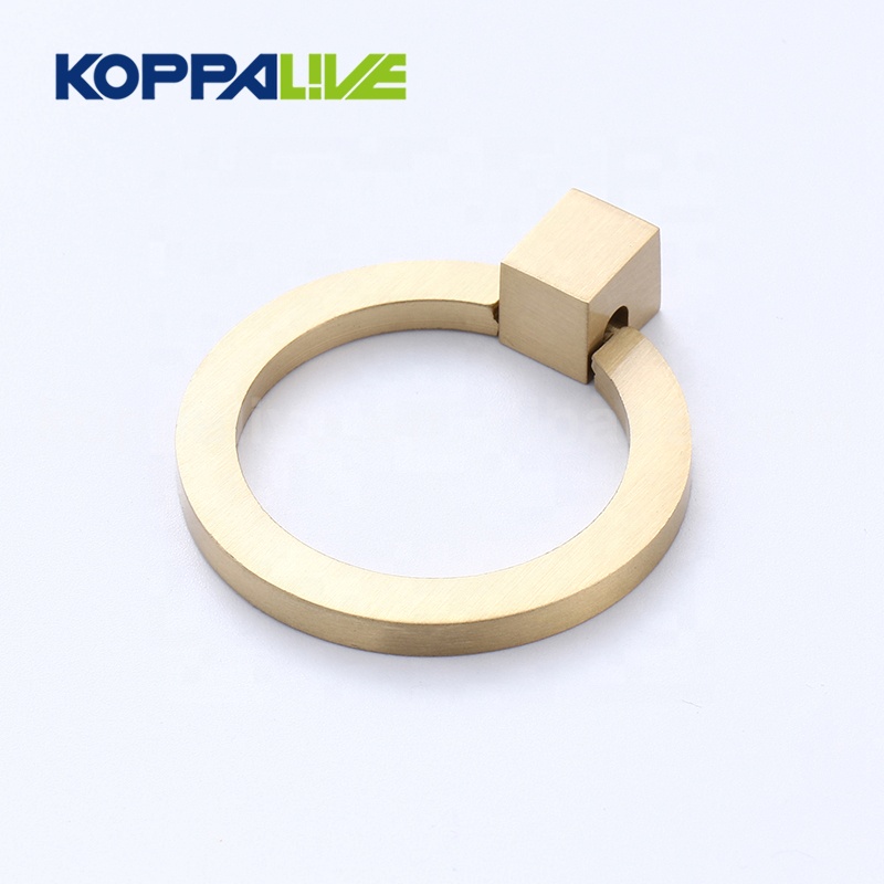 2018 China New Design Black Cabinet Handles - KOPPALIVE Antique Copper Bedroom Furniture Hardware Handles Brass Gold Cabinet Door Ring Pull Handle – Zhangshiwujin