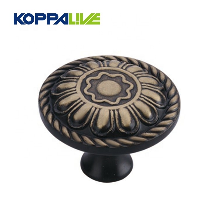 factory Outlets for Door Knob Lock - Vintage Furniture Hardware Brushed Brass Cabinet Drawer Mushroom Round Pull Knobs – Zhangshiwujin