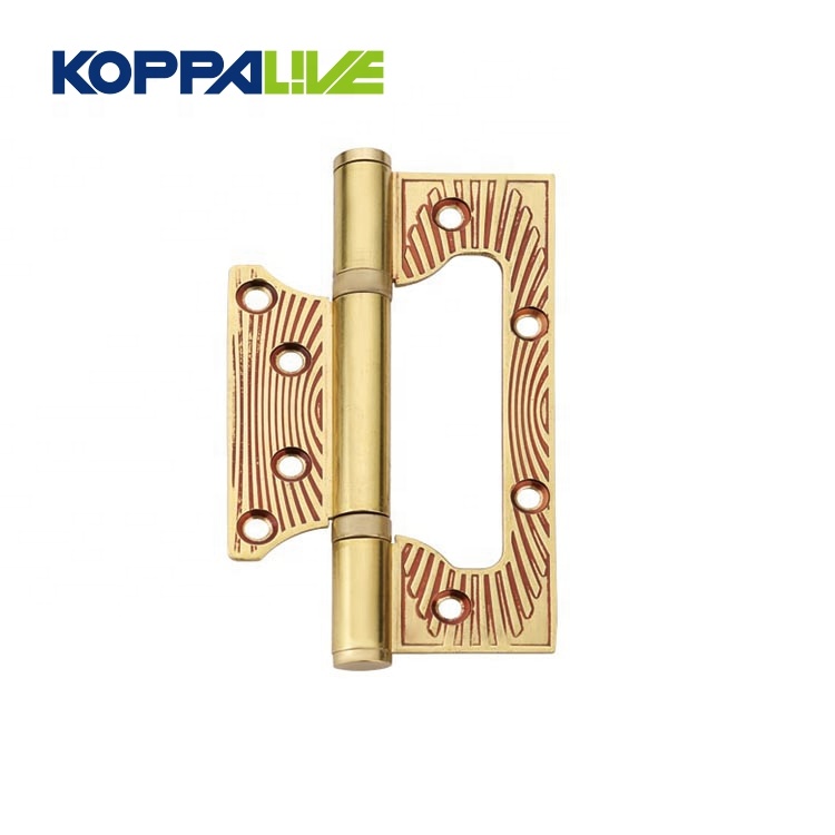 Manufacturer for Screen Door Hinges - KOPPALIVE Factory Direct Sale European Style Solid Brass Plated Sub Mother Flush Wardrobe Iron Door Hinge – Zhangshiwujin