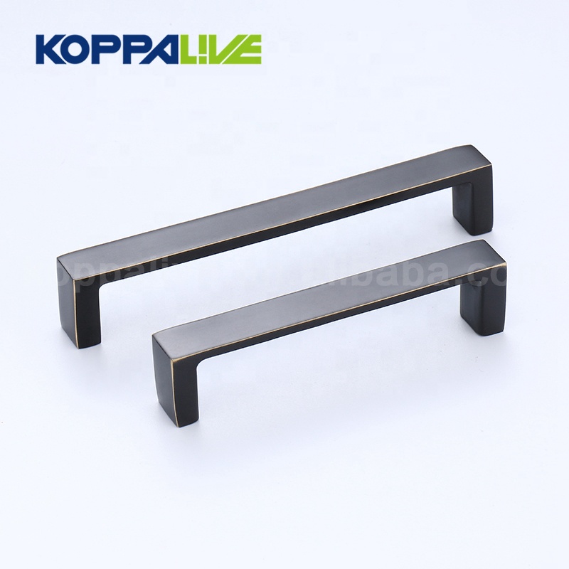 Hot New Products Brass Cabinet Handles - Good quality black hardware furniture kitchen cabinet brushed solid brass cupboard wardrobe pulls handle – Zhangshiwujin