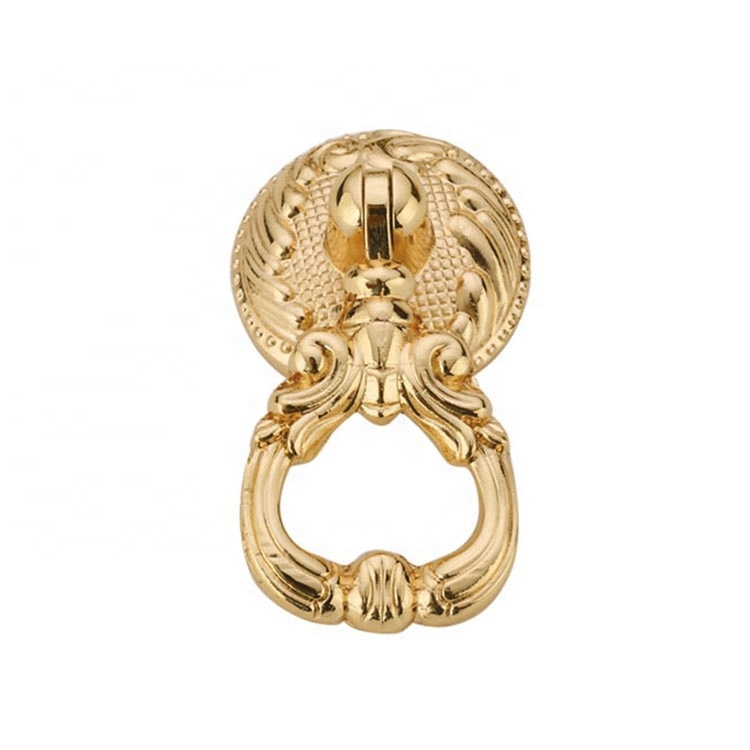 China Cheap price Door Lever Lock - Koppalive bedroom furniture cabinet vintage plated chrome gold round ring brass door knocker pull handle – Zhangshiwujin
