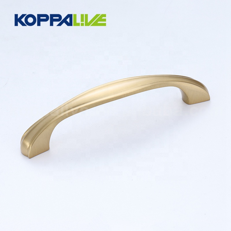 Wholesale Cabinet Knobs And Handles - Promotion modern luxury gold furniture hardware kitchen cabinet brass cupboard pull handle – Zhangshiwujin