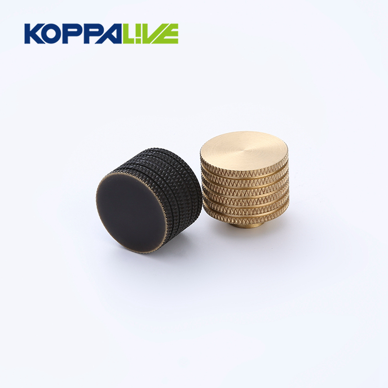 China wholesale Security Door Lock Cylinder - OEM Custom made precision decor hardware furniture brass single hole knurled knob cabinet – Zhangshiwujin