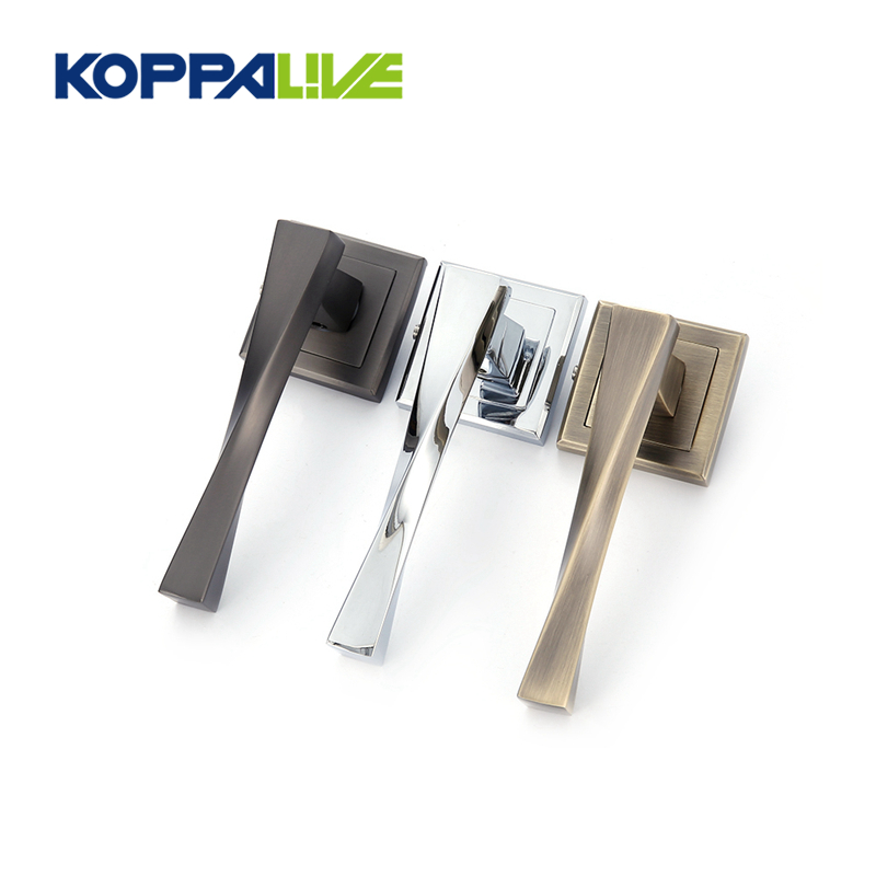 Newly Arrival Leather Pull Handles - KOPPALIVE High End Square Zinc Alloy Lock Interior Solid Lever Barn Door Handles – Zhangshiwujin
