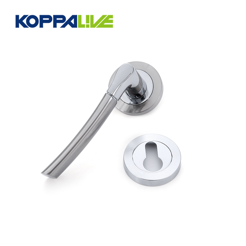 -KOPPALIVE Simple modern style zinc alloy interior door lever handles lock set for wooden door- Featured Image