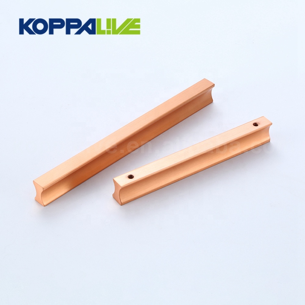 PriceList for Furniture Drawer Handles - Customizable nordic decorative solid brass rose gold kitchen copper cabinet straight vertical bar pulls handle – Zhangshiwujin