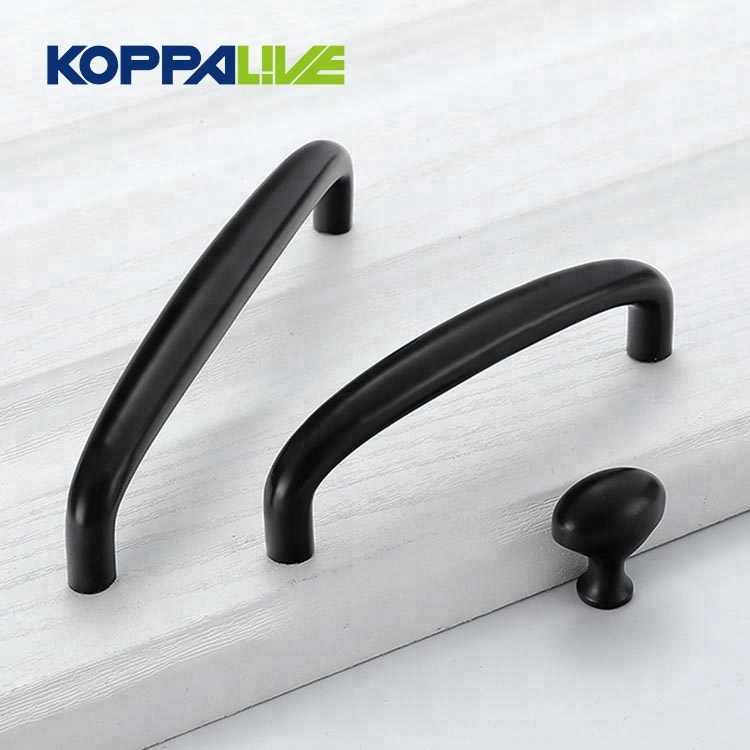 OEM/ODM Manufacturer Kitchen Furniture Handles - Black bedroom furniture hardware drawer handles kitchen cabinet door knobs and pull handle – Zhangshiwujin