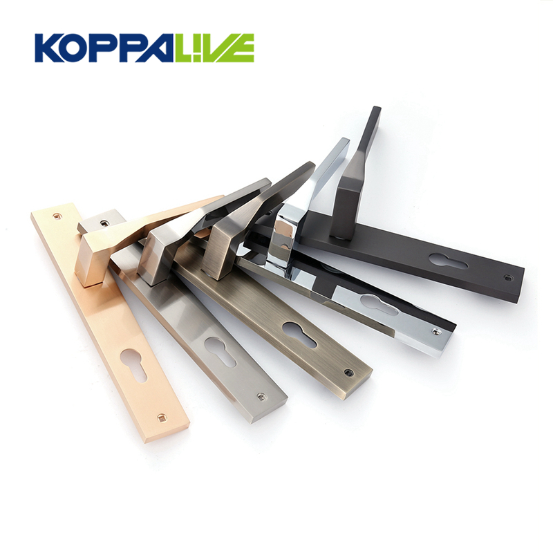 Top Quality Brass Barn Door Handle - Manufacturer door hardware custom multicolor zinc alloy door lever handle on plate – Zhangshiwujin