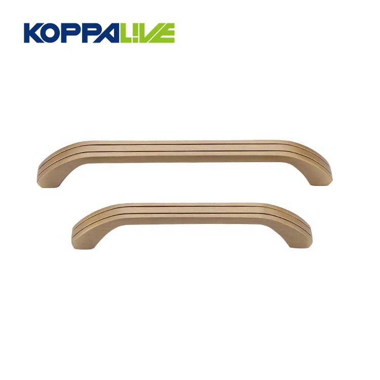 Fast delivery Classical Furniture Handle - Modern design brass hardware furniture kitchen cabinet gold door copper pull handle – Zhangshiwujin