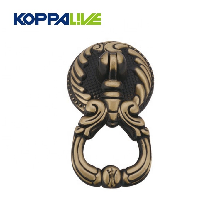 OEM/ODM Supplier Gold Furniture Handles - Antique Bronze Drawer Ring Pulls Handle Vintage Furniture Hardware Wardrobe Cabinet Door Knocker Pull Handle – Zhangshiwujin