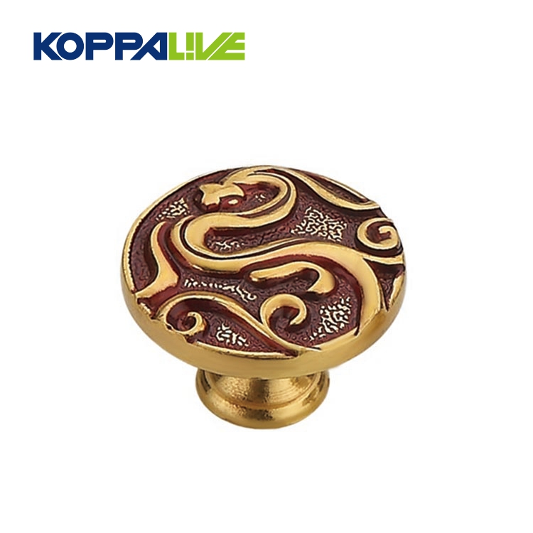 Excellent quality Brass Kitchen Knobs - KOPPALIVE solid single hole brass hardware furniture cupboard cabinet drawer mushroom round pulls knob – Zhangshiwujin