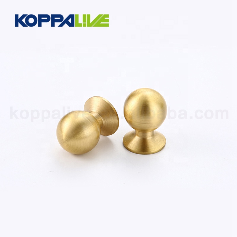 China wholesale Brass Copper Cabinet Knobs - Special Design Cupboard Hardware Furniture Accessories Round Solid Brass Cabinet Drawer Knob – Zhangshiwujin