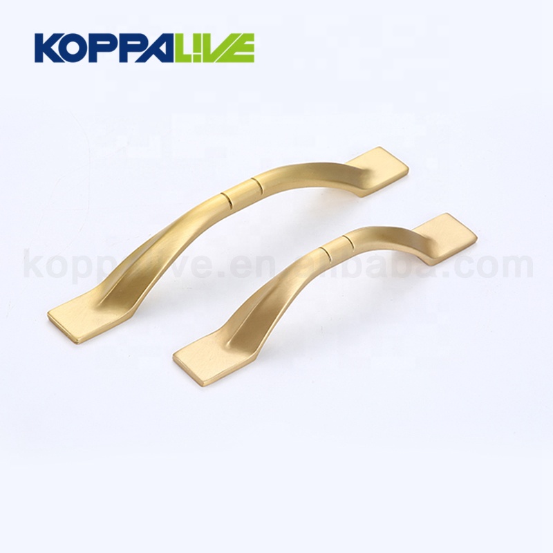 China wholesale Cabinet Door Handles - China supplier copper bedroom hardware furniture accessory golden brass cabinet pull handle – Zhangshiwujin