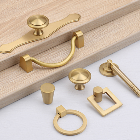 Factory wholesale Silver Cabinet Handles - Bedroom Furniture Hardware Wardrobe Brass Pull Handles Kitchen Cabinet Drawer knobs – Zhangshiwujin