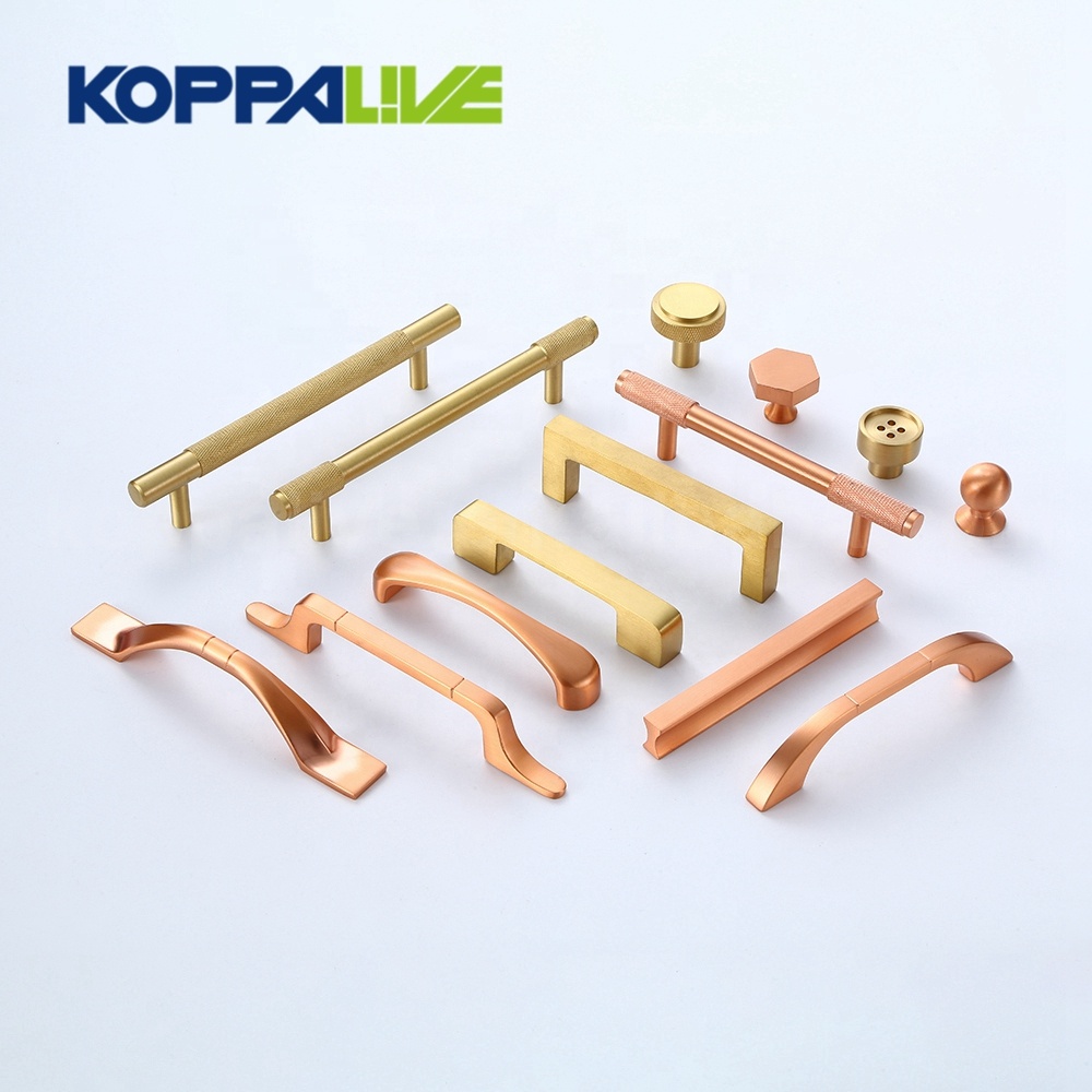 Hot New Products Brass Cabinet Handles - Hot selling home furniture hardware cupboard handles solid brass kitchen cabinet pull handle and knob – Zhangshiwujin