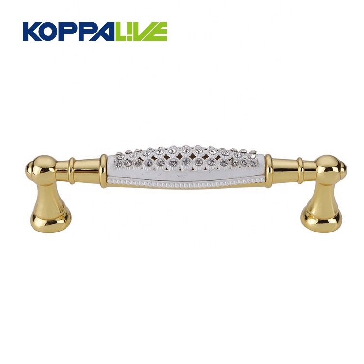 Chinese wholesale Cabinet Pull Handles - Factory wholesale safety ceramics classical golden cupboard kitchen cabinet door pull handle – Zhangshiwujin