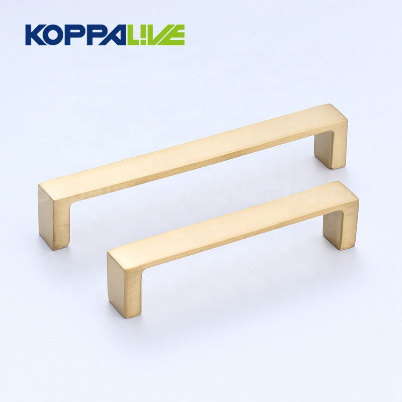 2018 wholesale price Front Door Locksets - Modern Kitchen Furniture Accessories Golden Solid Brass Drawer Pull Furniture Cabinet Handles – Zhangshiwujin