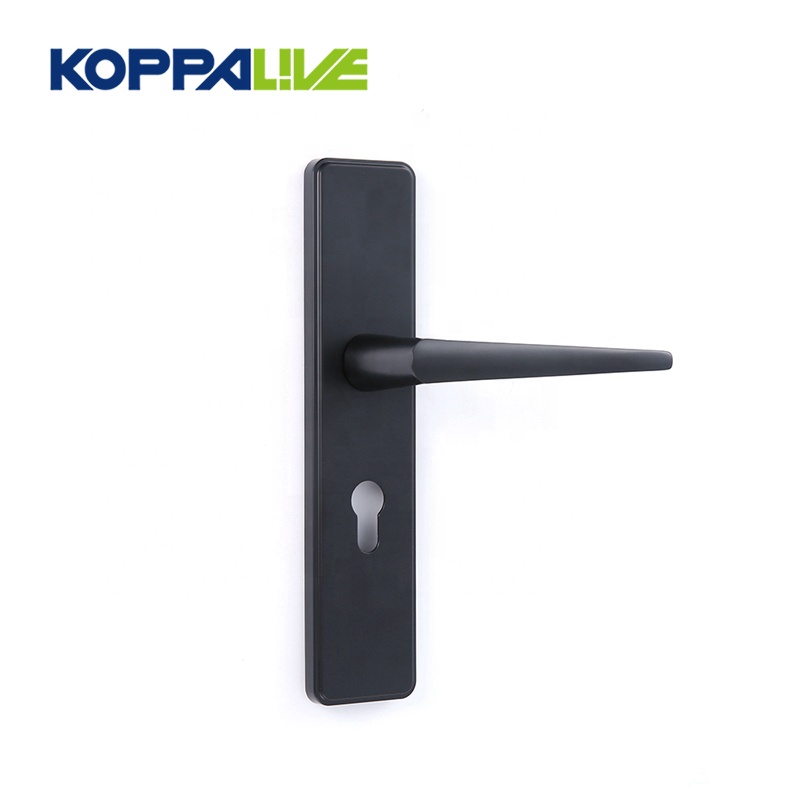 China wholesale Cylinder Pull Handle - Hot sales unique security convenient zinc alloy door lever lock handle on plate – Zhangshiwujin