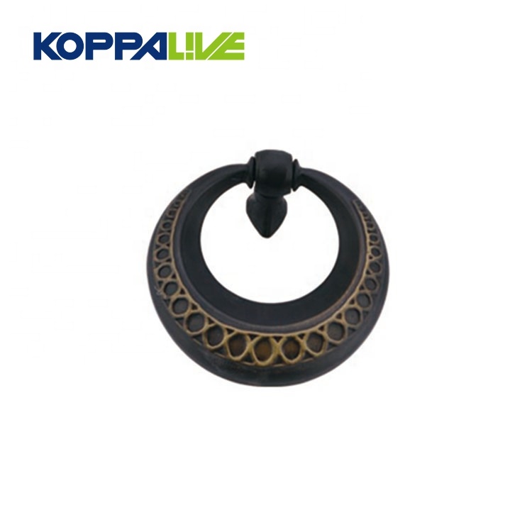 Wholesale black furniture hardware accessories classical drop ring drawer cabinet door knocker pulls-