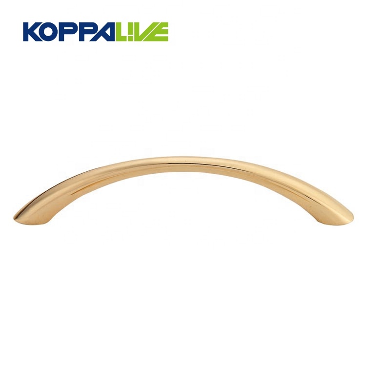 Best quality Copper Cabinet Handles - C Shaped Bedroom Cupboard Golden Pulls Handles Solid Brass Kitchen Furniture Cabinet Drawer Pull Handle – Zhangshiwujin