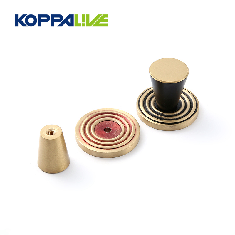 OEM/ODM Factory Solid Brass Knobs - 9035-L-Toy quality furniture bedroom hardware pull cabinet brass gold solid knob – Zhangshiwujin