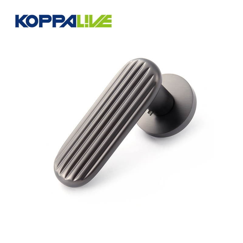 Factory made hot-sale Pull Grip Handle - New Design Durable Zinc Alloy Brushed Bedroom Hardware Lever Door Handle – Zhangshiwujin