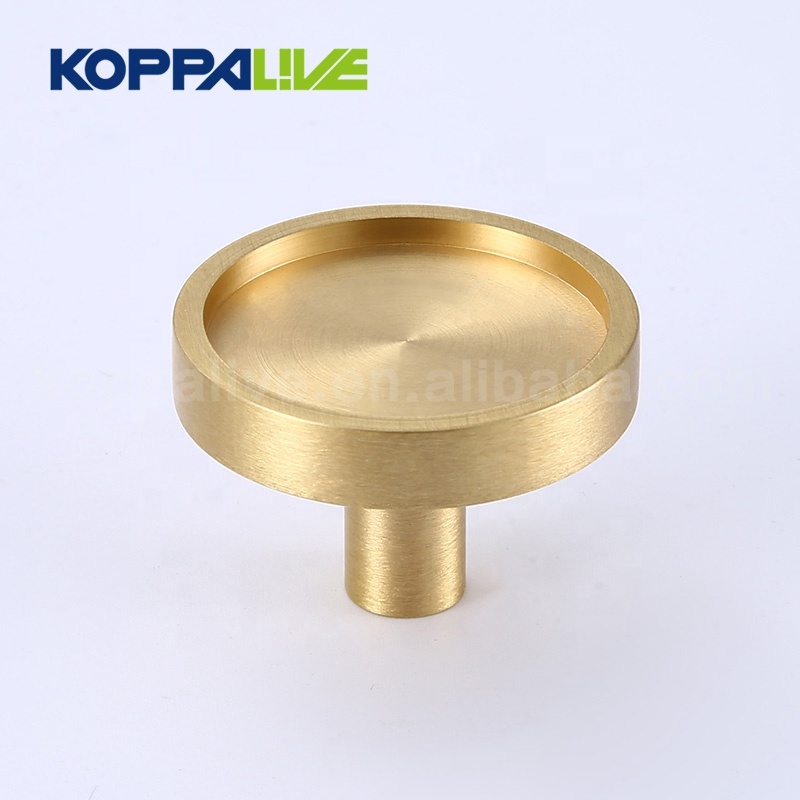 Best quality Antique Brass Knobs - 9018-KOPPALIVE solid brass cupboard furniture hardware wardrobe cabinet copper drawer single hole knob – Zhangshiwujin